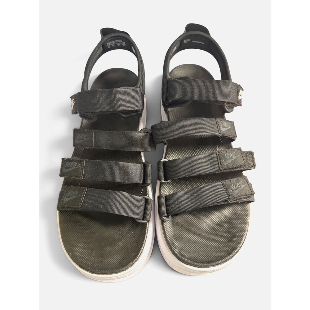 Nike Icon Classic Sandals Women's Size 10 Black White Platform Strappy Casual - Picture 4 of 6